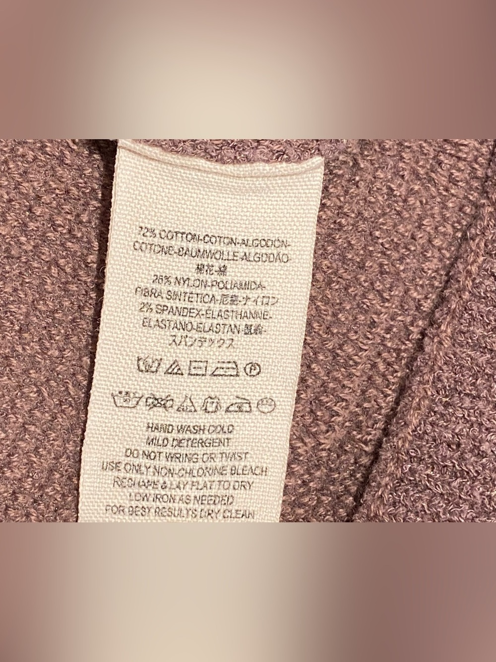 Free People Ottoman Ribbed Mauve Pink Oversized Mock Neck Tunic Sweater, Size S - Picture 6 of 8